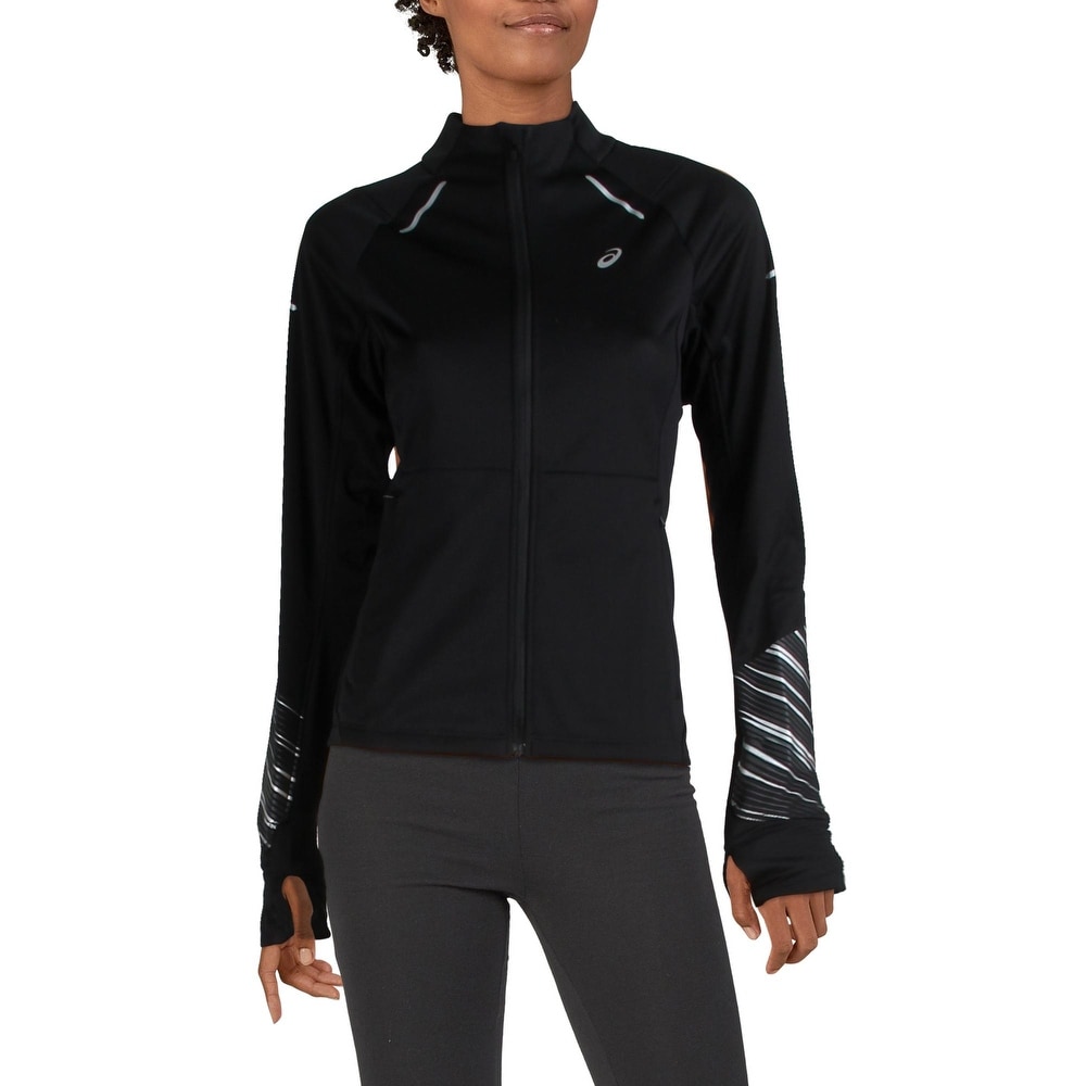 Details about / Ideology Front Zip Fitness Jacket M Black 761099N250 NWT